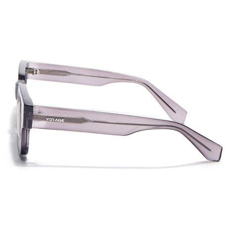 Rectangle Polarized Sunglasses for Men & Women (Grey Lens | Grey Frame - PMG7954)