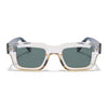 Rectangle Polarized Sunglasses for Men & Women (Green Lens | Light Brown Frame - PMG7957)