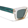 Rectangle Polarized Sunglasses for Men & Women (Green Lens | Light Brown Frame - PMG7957)