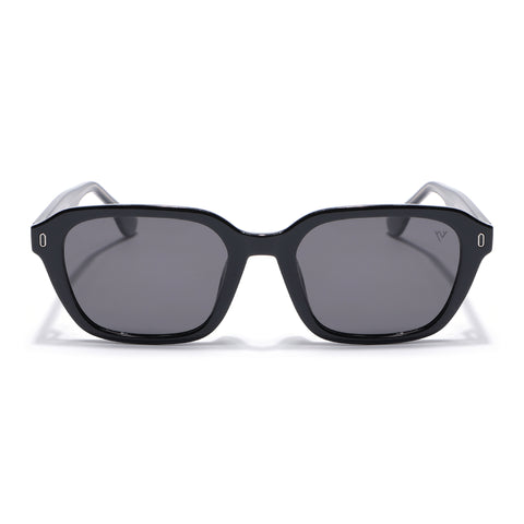 Wayfarer Polarized Sunglasses for Men & Women (Black Lens | Black Frame - PMG7902)