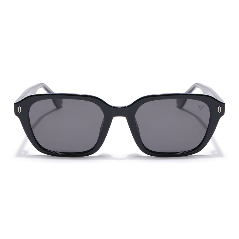 Wayfarer Polarized Sunglasses for Men & Women (Black Lens | Black Frame - PMG7902)