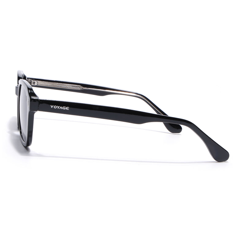 Wayfarer Polarized Sunglasses for Men & Women (Black Lens | Black Frame - PMG7902)