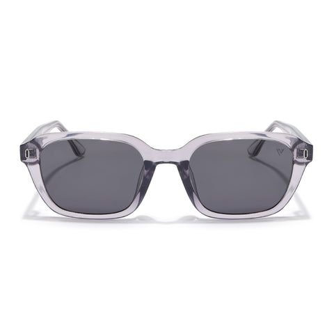 Wayfarer Polarized Sunglasses for Men & Women (Black Lens | Dark Grey Frame - PMG7903)