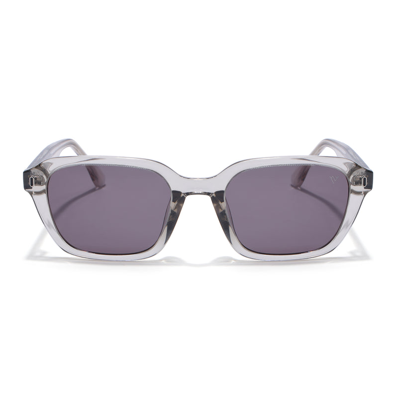 Wayfarer Polarized Sunglasses for Men & Women (Brown Lens | Grey Frame - PMG7904)