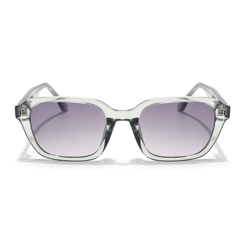 Wayfarer Polarized Sunglasses for Men & Women (Light Brown Lens | Light Grey Frame - PMG7905)