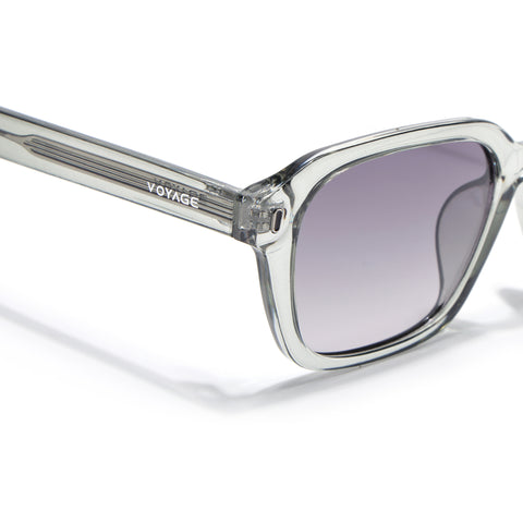 Wayfarer Polarized Sunglasses for Men & Women (Light Brown Lens | Light Grey Frame - PMG7905)