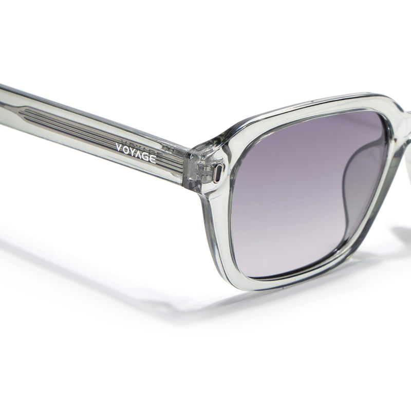 Wayfarer Polarized Sunglasses for Men & Women (Light Brown Lens | Light Grey Frame - PMG7905)