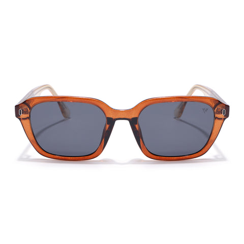 Wayfarer Polarized Sunglasses for Men & Women (Black Lens | Orange Frame - PMG7907)