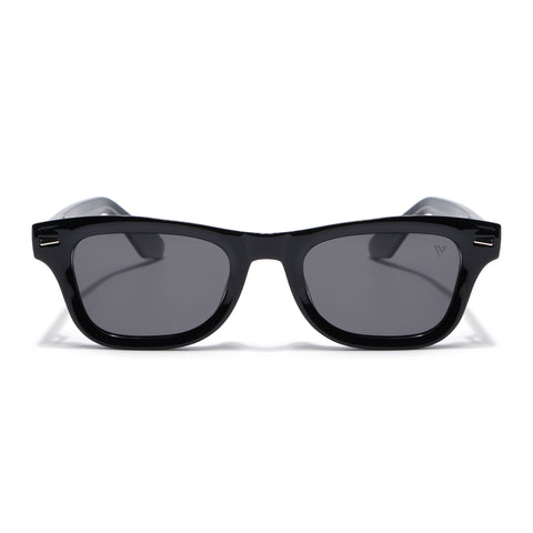 Wayfarer Polarized Sunglasses for Men & Women (Black Lens | Black Frame - PMG7883)
