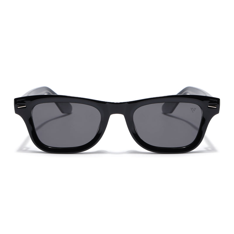 Wayfarer Polarized Sunglasses for Men & Women (Black Lens | Black Frame - PMG7883)