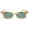 Wayfarer Polarized Sunglasses for Men & Women (Green Lens | Light Brown Frame - PMG7887)