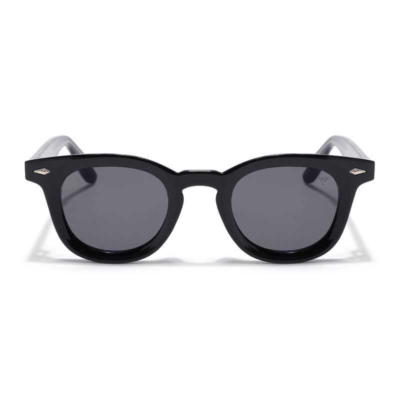 Wayfarer Polarized Sunglasses for Men & Women (Black Lens | Black Frame - PMG7984)