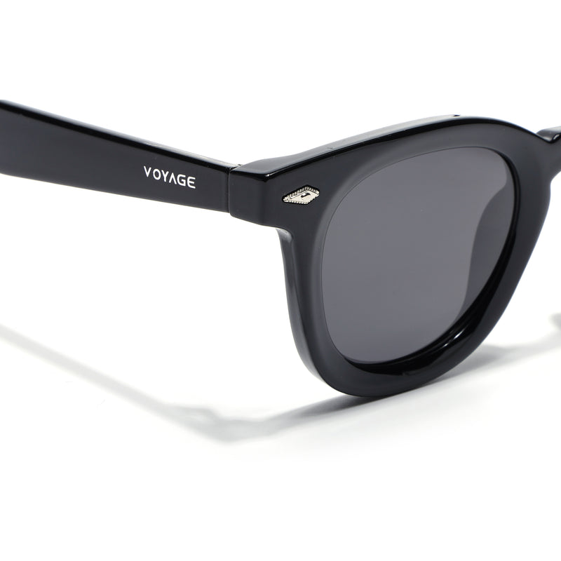 Wayfarer Polarized Sunglasses for Men & Women (Black Lens | Black Frame - PMG7984)