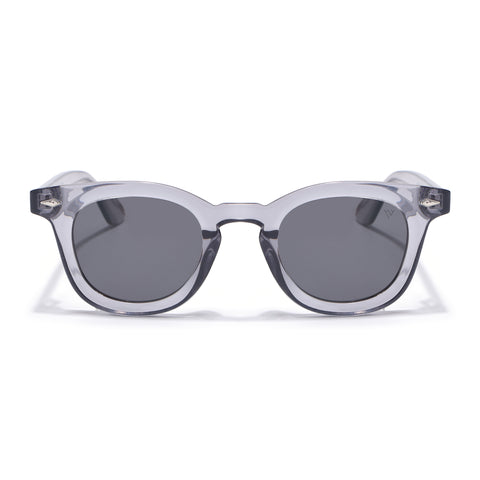 Wayfarer Polarized Sunglasses for Men & Women (Black Lens | Grey Frame - PMG7985)