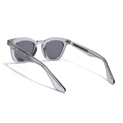 Wayfarer Polarized Sunglasses for Men & Women (Black Lens | Grey Frame - PMG7985)