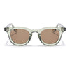 Wayfarer Polarized Sunglasses for Men & Women (Brown Lens | Green Frame - PMG7988)