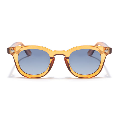 Wayfarer Polarized Sunglasses for Men & Women (Black Lens | Orange Frame - PMG7989)