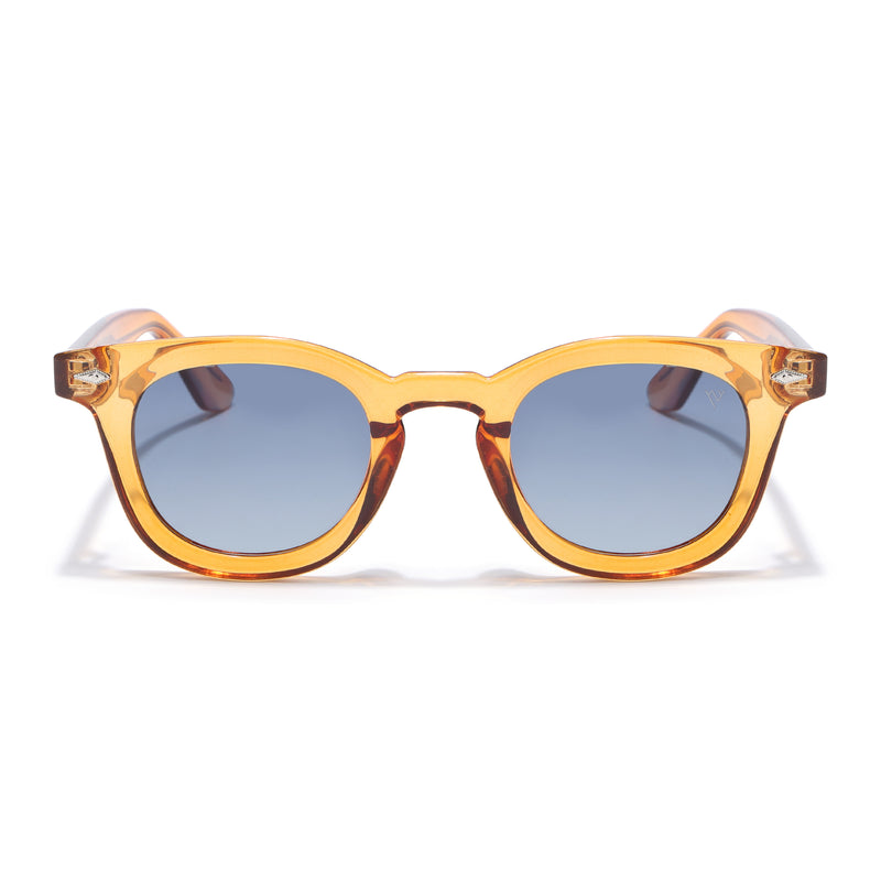 Wayfarer Polarized Sunglasses for Men & Women (Black Lens | Orange Frame - PMG7989)