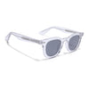 Wayfarer Polarized Sunglasses for Men & Women (Black Lens | Transparent Frame - PMG7990)