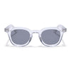Wayfarer Polarized Sunglasses for Men & Women (Black Lens | Transparent Frame - PMG7990)