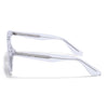 Wayfarer Polarized Sunglasses for Men & Women (Black Lens | Transparent Frame - PMG7990)