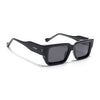 Rectangle Polarized Sunglasses for Men & Women (Black Lens | Black Frame - PMG7860)