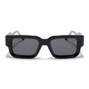 Rectangle Polarized Sunglasses for Men & Women (Black Lens | Black Frame - PMG7860)