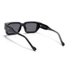 Rectangle Polarized Sunglasses for Men & Women (Black Lens | Black Frame - PMG7860)