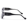 Rectangle Polarized Sunglasses for Men & Women (Blue Lens | Grey Frame - PMG7864)