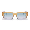 Rectangle Polarized Sunglasses for Men & Women (Green Lens | Orange Frame - PMG7865)