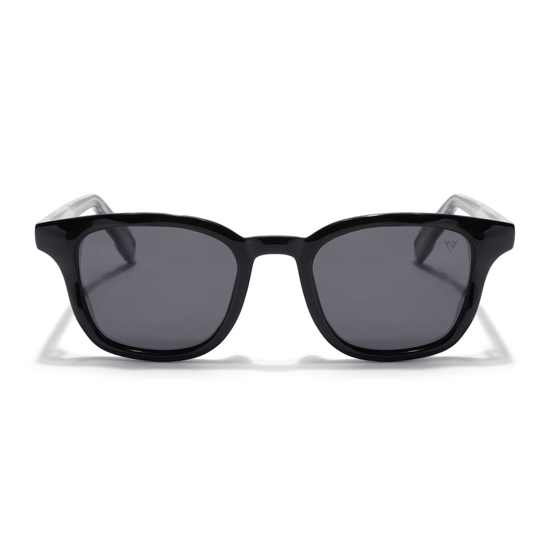 Wayfarer Polarized Sunglasses for Men & Women (Black Lens | Black Frame - PMG7931)