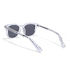 Wayfarer Polarized Sunglasses for Men & Women (Black Lens | Transparent Frame - PMG7934)