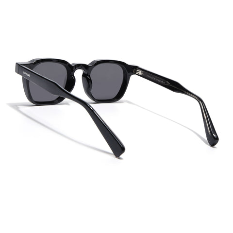 Wayfarer Polarized Sunglasses for Men & Women (Black Lens | Black Frame - PMG7977)