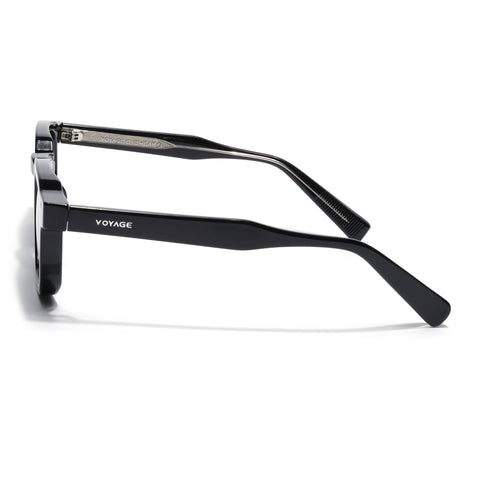 Wayfarer Polarized Sunglasses for Men & Women (Black Lens | Black Frame - PMG7977)