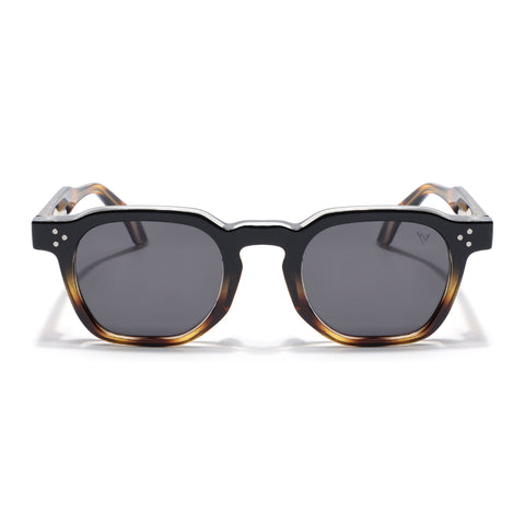 Wayfarer Polarized Sunglasses for Men & Women (Black Lens | Demi Brown Frame - PMG7978)