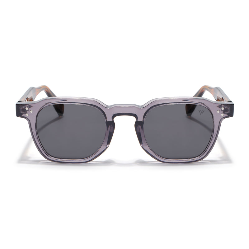 Wayfarer Polarized Sunglasses for Men & Women (Black Lens | Grey Frame - PMG7979)