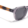 Wayfarer Polarized Sunglasses for Men & Women (Black Lens | Grey Frame - PMG7979)