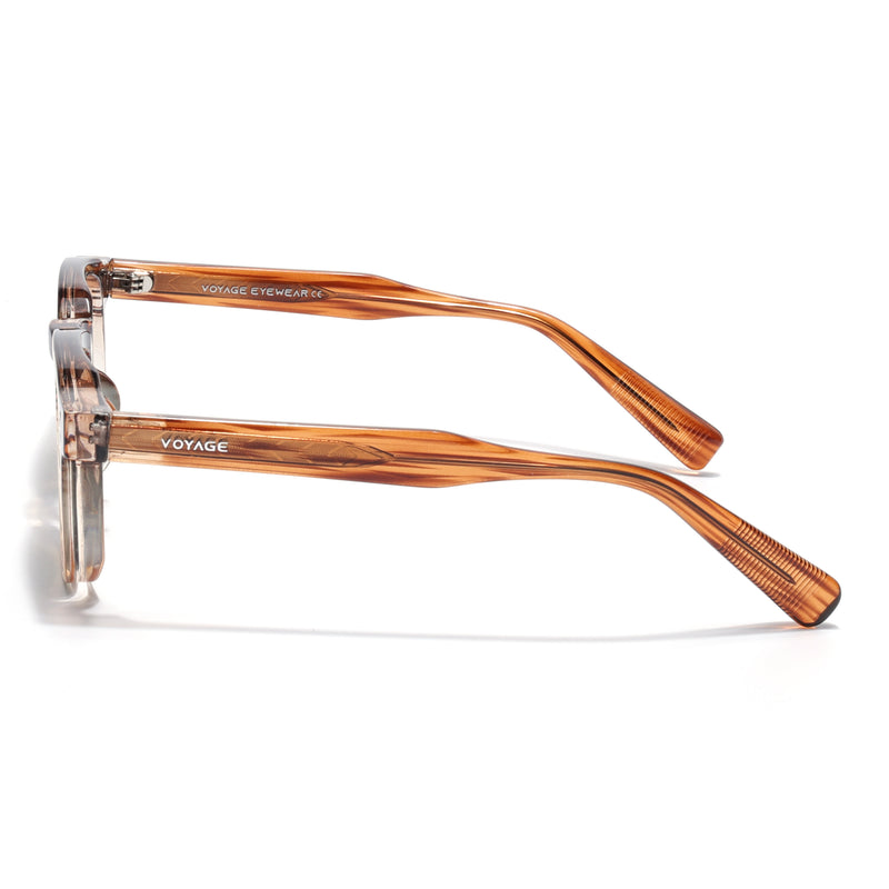 Wayfarer Polarized Sunglasses for Men & Women (Green Lens | Brown Frame - PMG7980)