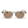 Wayfarer Polarized Sunglasses for Men & Women (Brown Lens | Light Brown Frame - PMG7981)