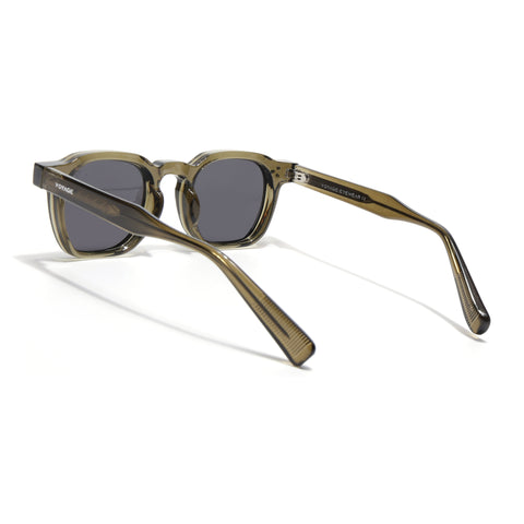 Wayfarer Polarized Sunglasses for Men & Women (Black Lens | Green Frame - PMG7982)