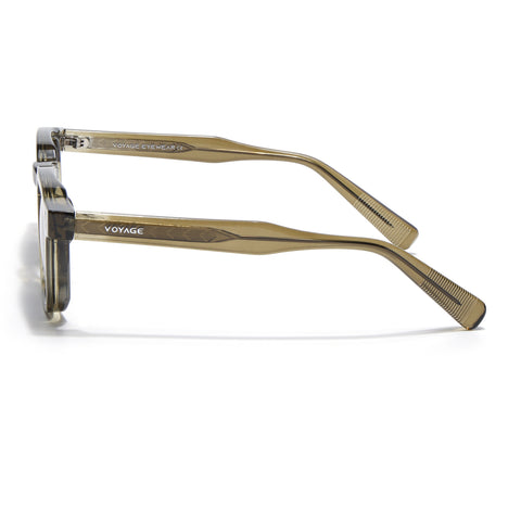 Wayfarer Polarized Sunglasses for Men & Women (Black Lens | Green Frame - PMG7982)