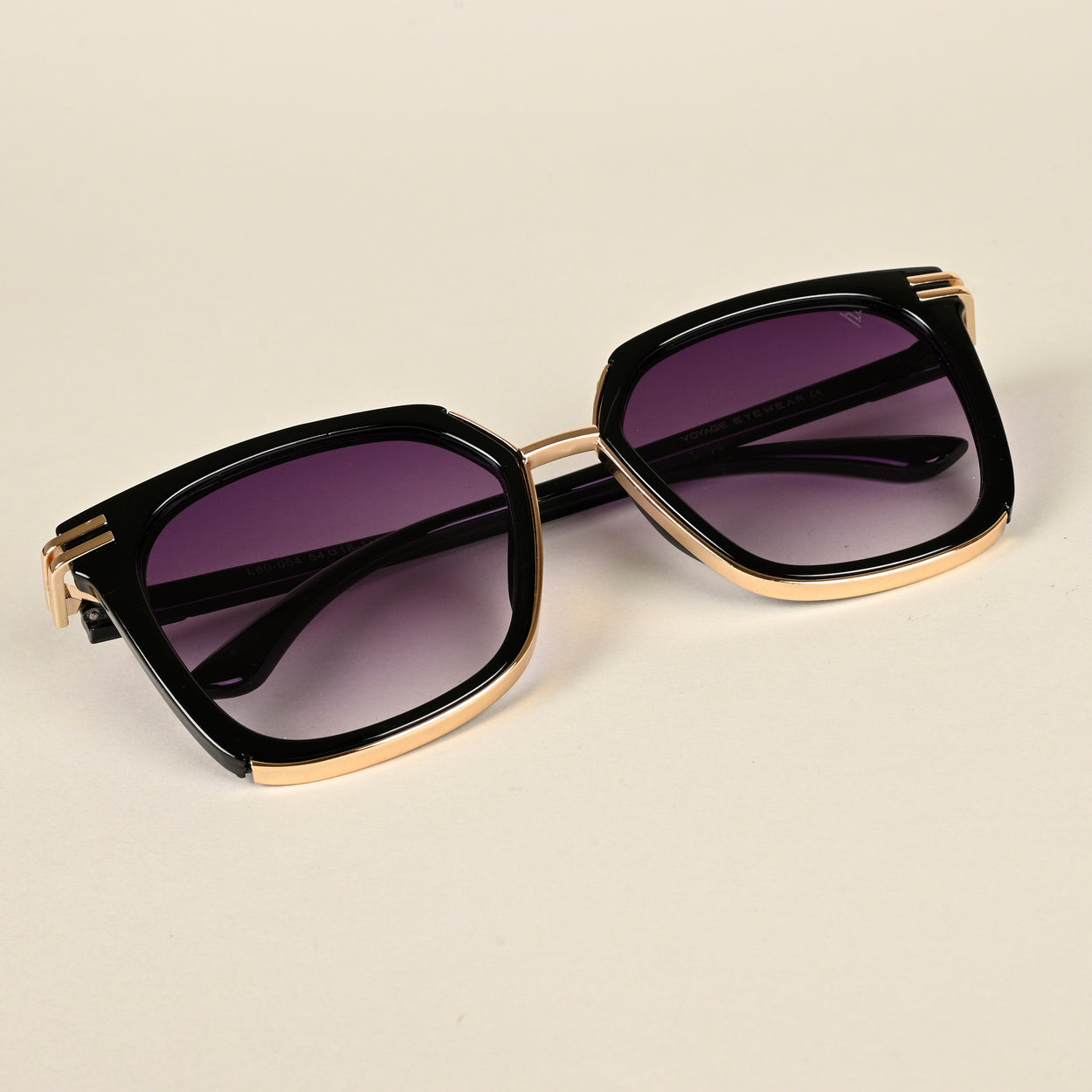 Voyage Purple & Clear Square Sunglasses for Women (L80054MG4236)