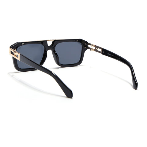 Wayfarer Sunglasses (Black Lens | Black & Golden Frame - MG5386)