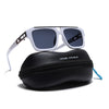 Wayfarer Sunglasses (Black Lens | White & Silver Frame - MG5387)