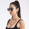 Rogue | Black-Silver Retro Square Sunglasses MG2970