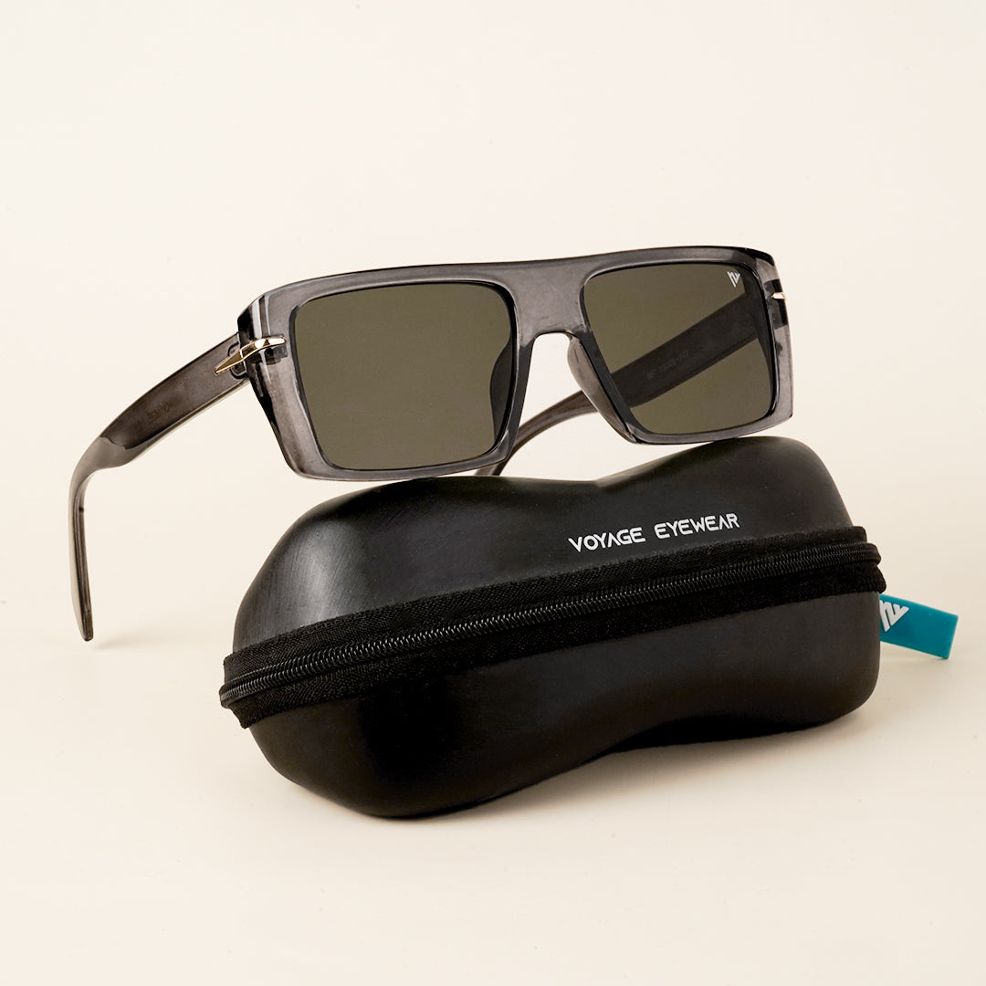 Voyage Grey Rectangle Sunglasses - MG3667