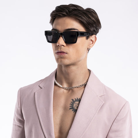 Phantom | Black Wayfarer Sunglasses - MG3669