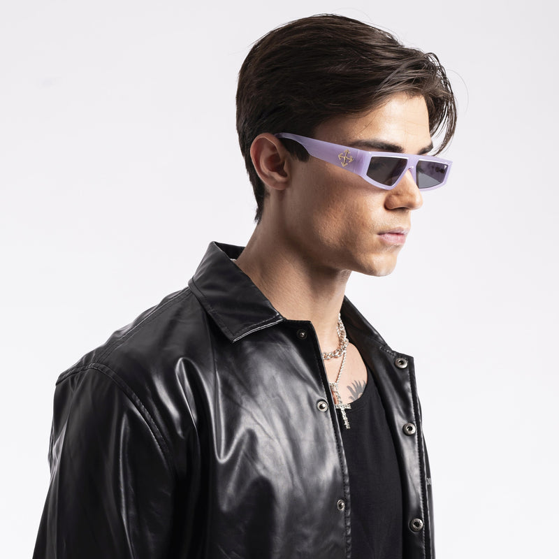 Crasher | Purple Rectangle Sunglasses (2337MG3874)