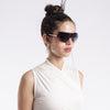 Black & Clear Wrap Around Sunglasses - MG4116