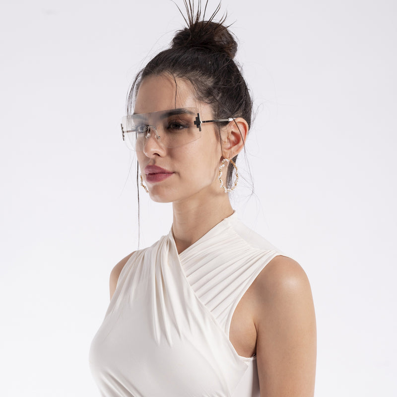Transparent Wrap Round Sunglasses (3568MG4117)